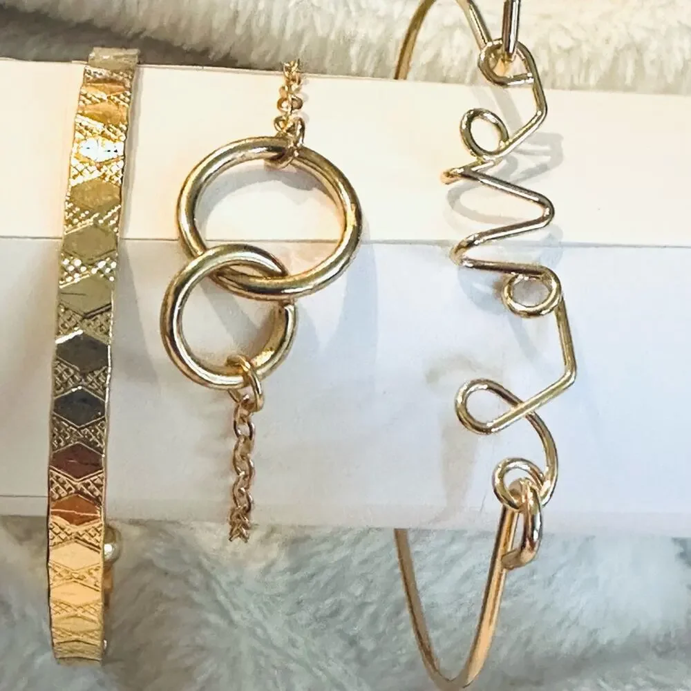Blue Bow bracelet stack